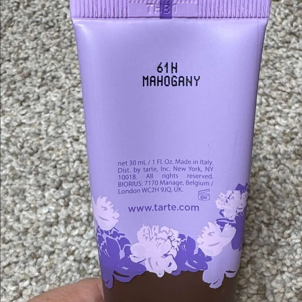 Tarte Maracuja Tinted Hydrator 61H Mahogany Full Size NWT Vegan Foundation